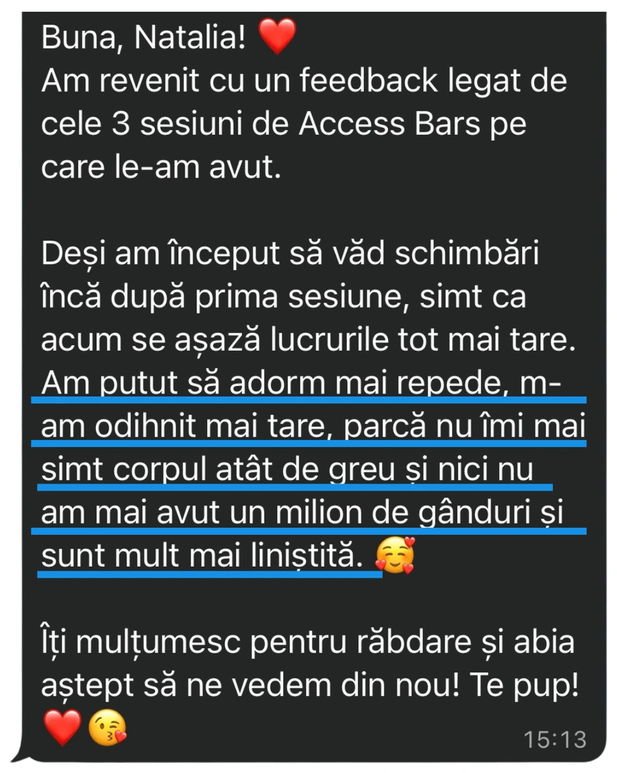Mesaj de la client — Insomnii și overthinking