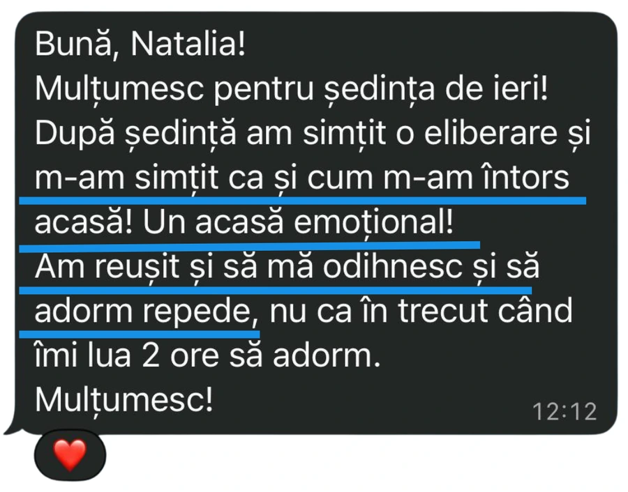 Mesaj de la client — Abuz sexual